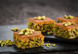 Delicious,Traditional,Turkish,Food,Baklava,With,Honey,And,Nuts.,Oriental