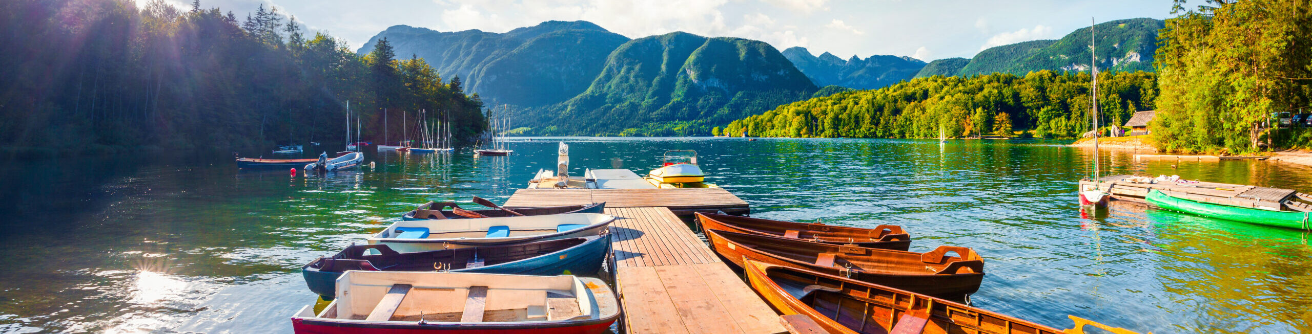 Colorful,Summer,Panorama,Of,The,Bohinj,Lake.,Picturesque,Moning,Scene
